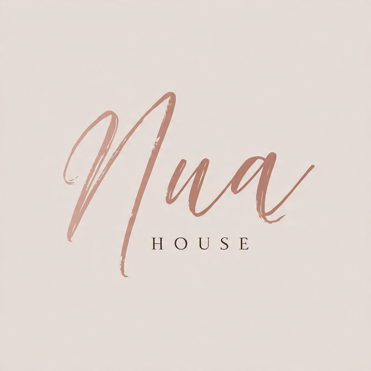 NUA House blush script logo variation