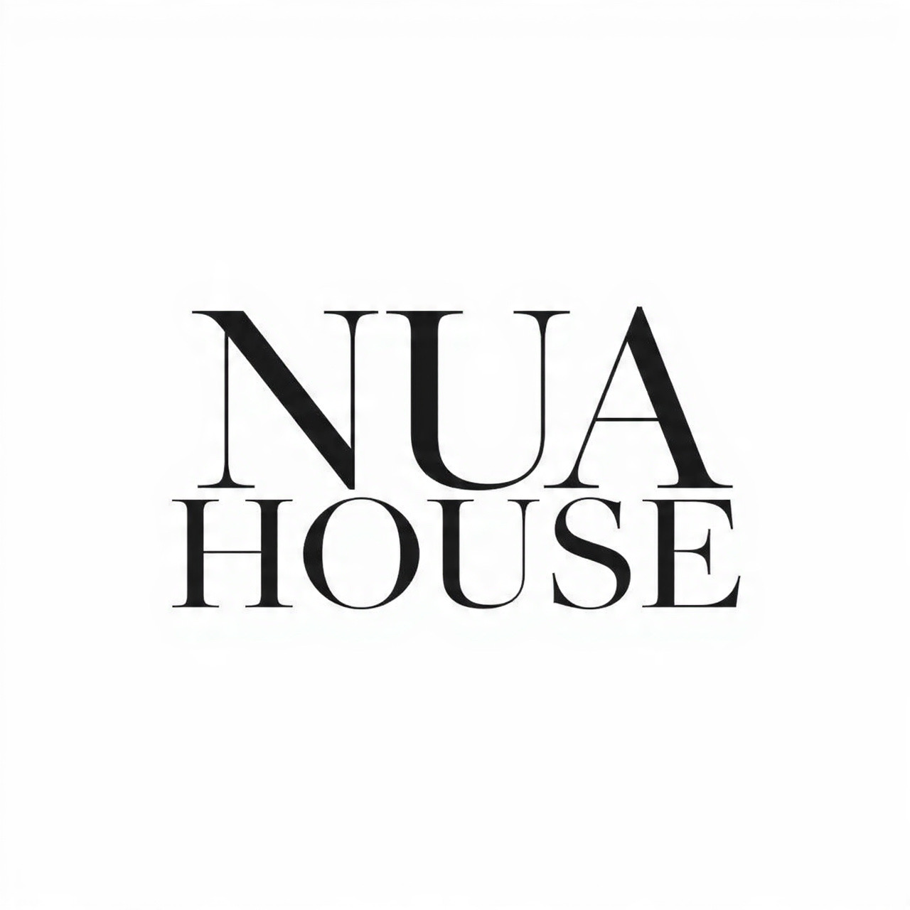 NUA House bold stacked serif logo