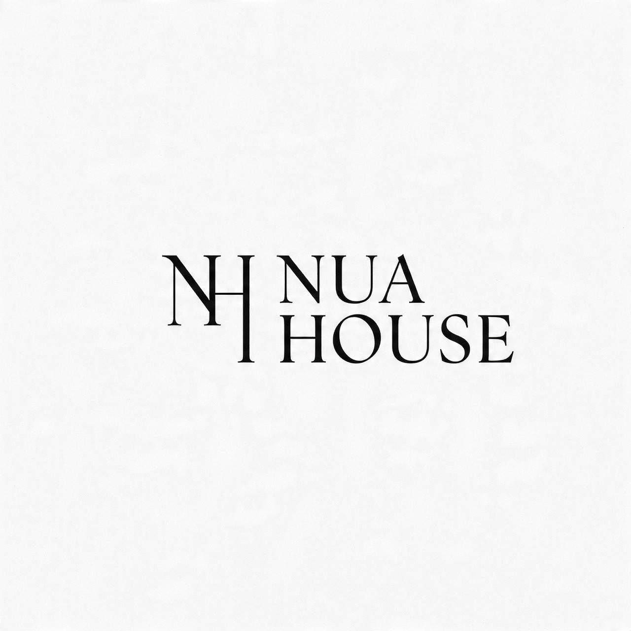 NUA House NH monogram paired with stacked wordmark